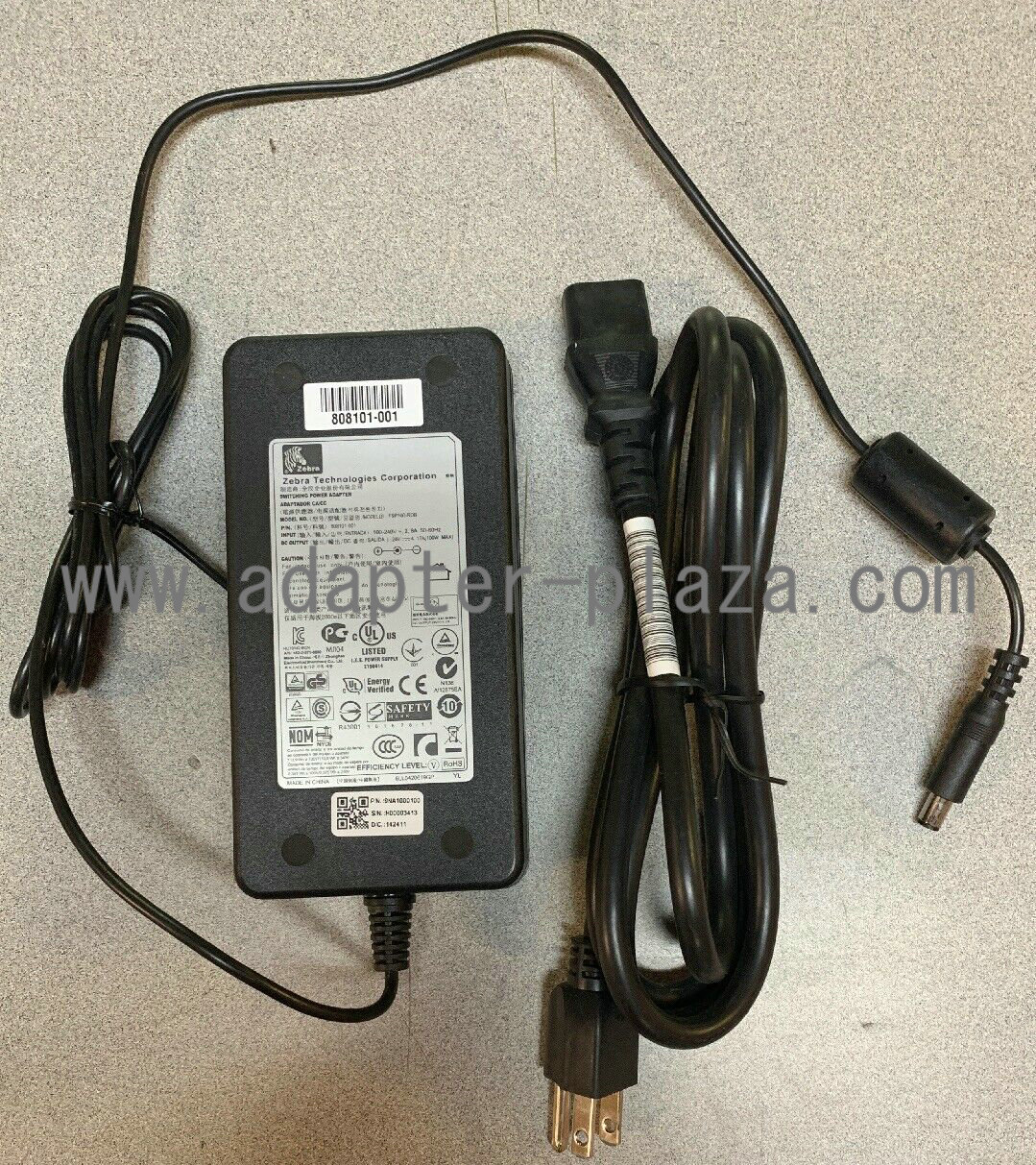 Zebra AC power adapter 24VDC 4.17A 100W FSP100-RDB 808101-001 for thermal printers 5.5*2.5mm - Click Image to Close